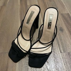 BILLINI BLACK STRAPPY HEELS